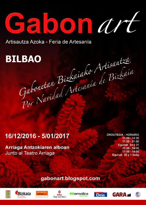 Cartel Feria artesania de bilbao Gabonart 2016