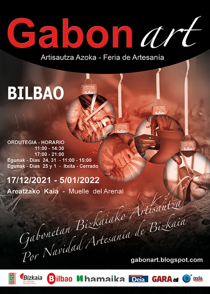 Cartel feria artesania GABONART 2021 Bilbao - Eskulan