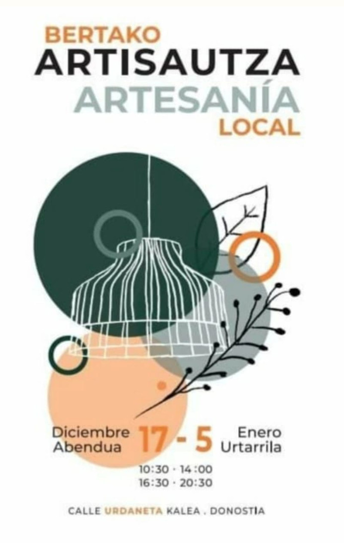 Cartel Feria Artesanía Local DONOSTIA 2021 - Eskulan