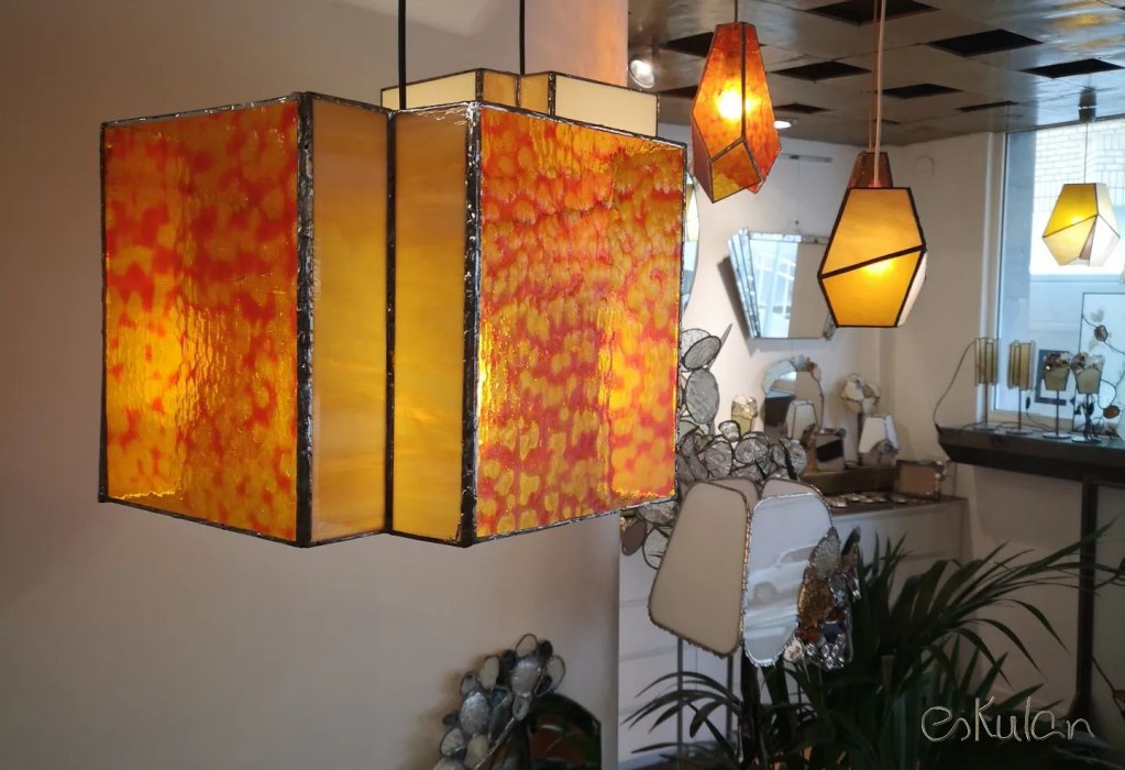 Lámparas de techo de cristal hechas de forma artesanal - Eskulan