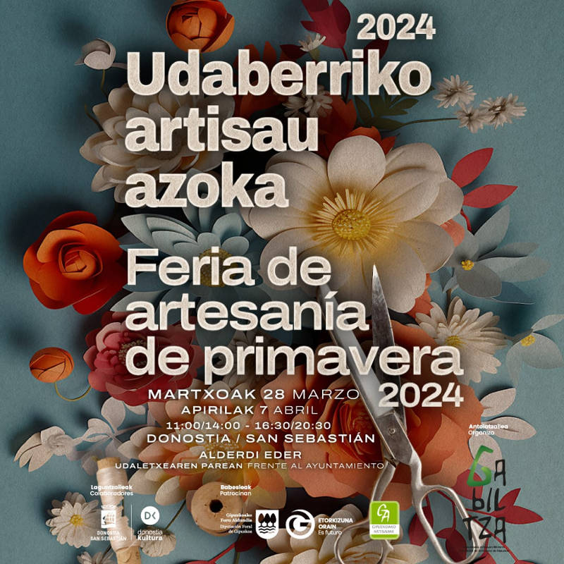 Carte feria de artesanía de primavera de Donostia - 2024