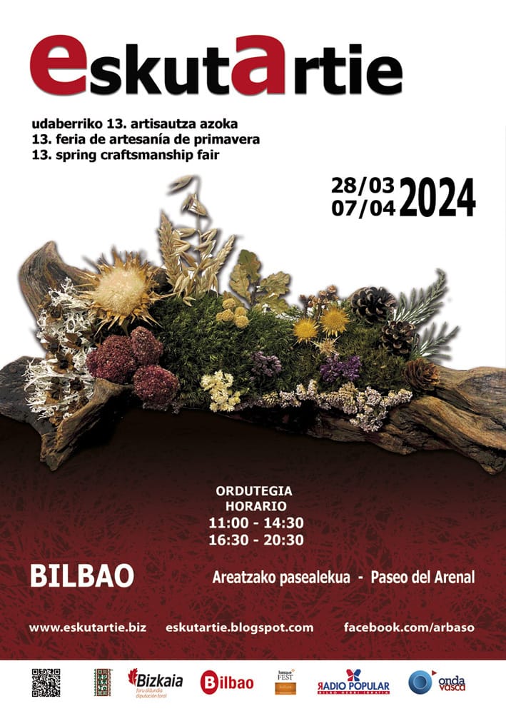 Cartel 13º feria de artesanía de primavera EskutArtie en Bilbao 2024