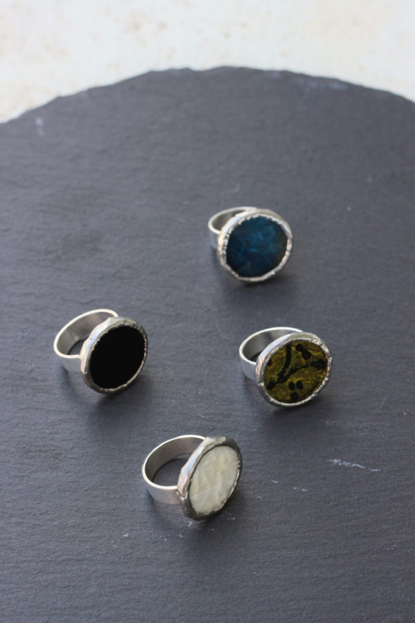 Anillo de Plata Azul - Imagen 2