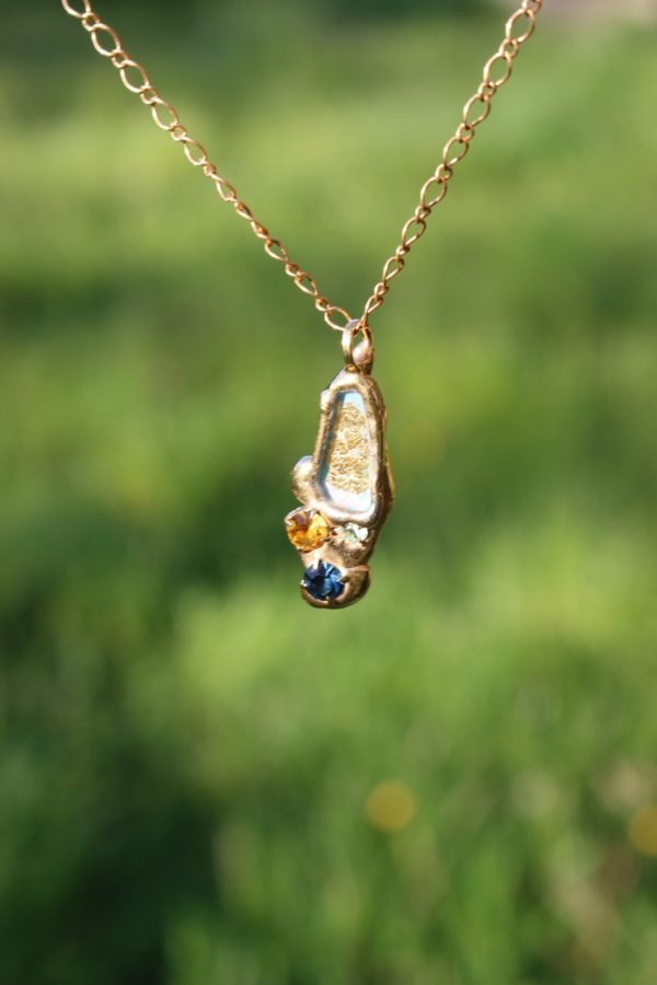 Colgante de Oro Azul