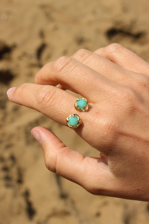 Anillo azul celeste