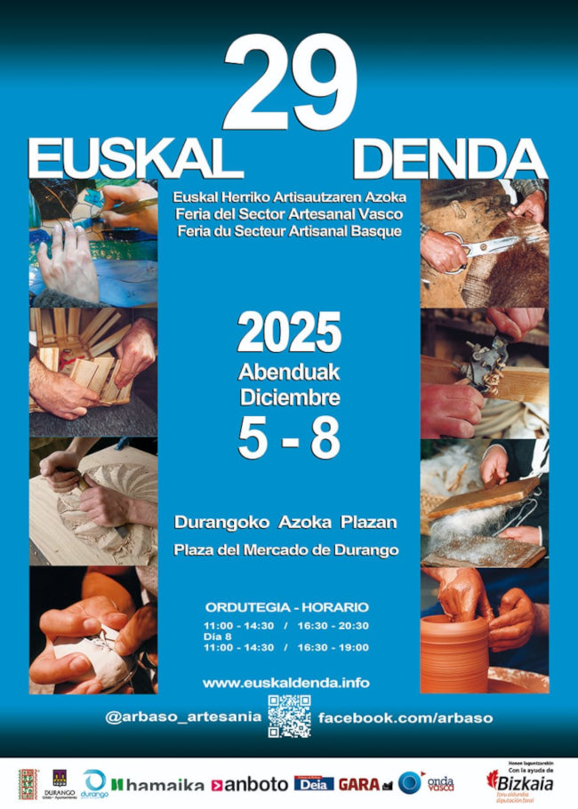 Cartel 29 Euskal denda, feria del sector artesanal Vasco
