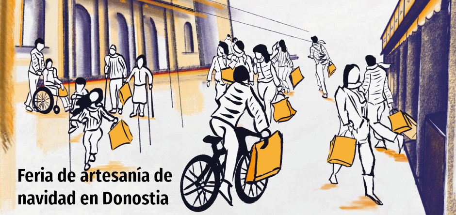 Feria de artesanía de navidad en Donostia