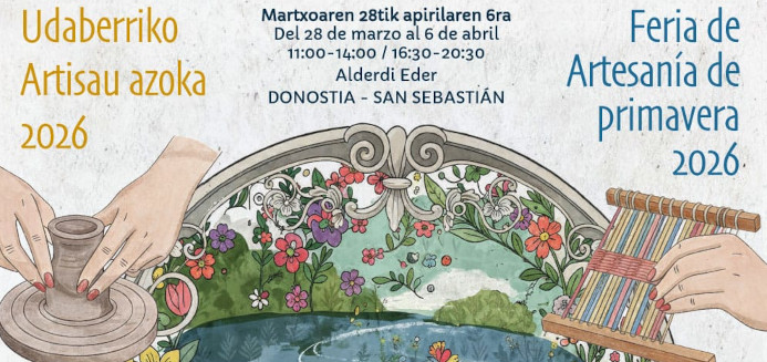 Feria de artesanía de primavera en San Sebastián 2026